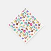 Serviette En Papier Tutti Fruitti Glaces aux Fruits d'Été pour Fête (Coin)