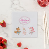 Serviette En Papier Tutu Cute Ballerina Ballet Animaux Fête d'annivers (En situation)