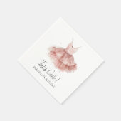Serviette En Papier Tutu Cute Ballerina Ballet rose Script Anniversair (Coin)