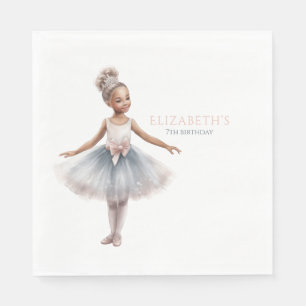 Serviette En Papier Tutu Cute Elegant Ballerina Aquarelle Anniversaire