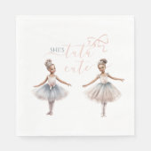 Serviette En Papier Tutu Cute Elegant Ballerina Aquarelle Anniversaire (Devant)