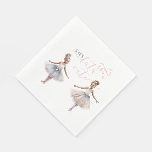 Serviette En Papier Tutu Cute Elegant Ballerina Aquarelle Anniversaire (Coin)