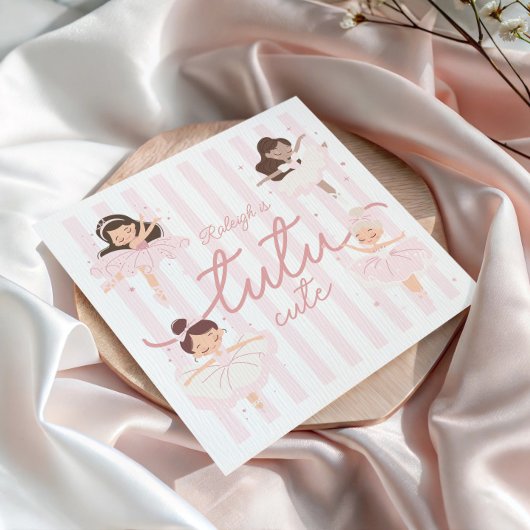 Serviette En Papier Tutu Cute Girls 2e anniversaire de Ballerina