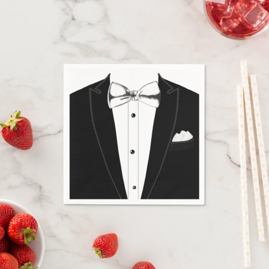 Serviette En Papier Tuxedo (En situation)