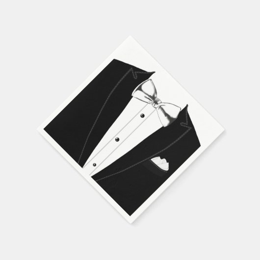 Serviette En Papier Tuxedo (Coin)