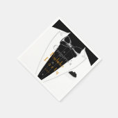 Serviette En Papier Tuxedo blanc (Coin)