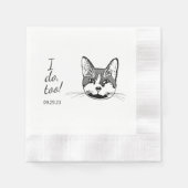 Serviette En Papier Tuxedo Chat Personnalisé I Doo Aussi (Devant)