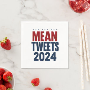Serviette En Papier Tweets méchants 2024 Élection drôle Trump 