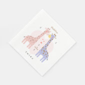 Serviette En Papier Twin Giraffes Baby Shower Napkins (Coin)