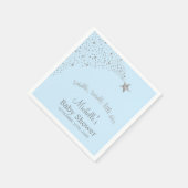 Serviette En Papier Twinkle Little Shooting Star Blue Silver (Coin)