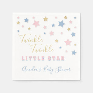 Serviette En Papier Twinkle Little Star Baby shower Napkin
