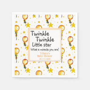 Serviette En Papier Twinkle Little Star Baby shower neutre de genre