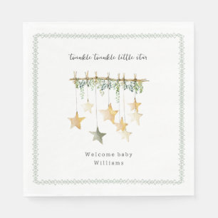 Serviette En Papier Twinkle Little Star Bohème Botanique Baby Shower