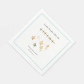 Serviette En Papier Twinkle Little Star Boho Blue Boy Baby Shower (Coin)
