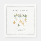 Serviette En Papier Twinkle Little Star Boho Botanical Baby Shower (Devant)