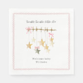 Serviette En Papier Twinkle Little Star Boho Bows Baby Shower (Devant)