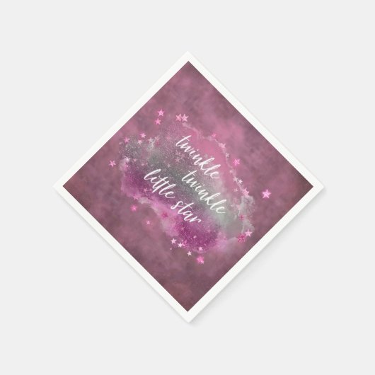 Serviette En Papier Twinkle Little Star | Dusty Mauve rose gris argent (Coin)