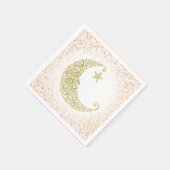 Serviette En Papier Twinkle Little Star Gold Moon rose Napkin (Coin)
