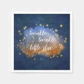 Serviette En Papier Twinkle Little Star | Poussière d'or en cuivre ble (Devant)
