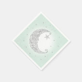 Serviette En Papier Twinkle Little Star Silver Moon Mint Napkin (Coin)