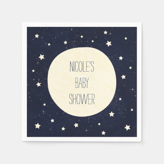 Serviette En Papier Twinkle Little Star Starry Sky Baby shower (Devant)