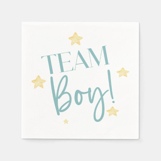 Serviette En Papier Twinkle Little Star Team Boy Blue Gender Reveal (Devant)