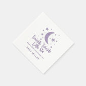 Serviette En Papier Twinkle Little Stars Lavender Baby shower (Coin)