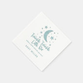 Serviette En Papier Twinkle Little Stars Mint Baby shower (Coin)