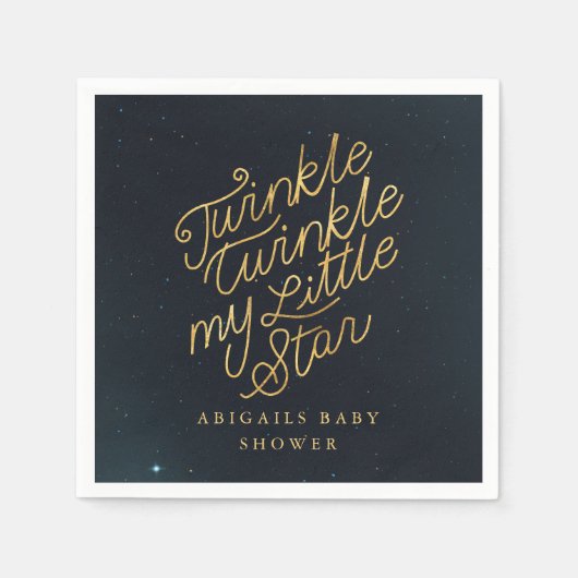 Serviette En Papier Twinkle scintille ma petite étoile (Devant)