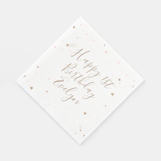 Serviette En Papier Twinkle Star 1er anniversaire (Coin)