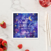 Serviette En Papier Twinkle Twinkle Little Star Baby shower Galaxy (En situation)