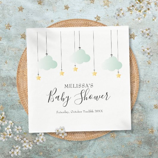 Serviette En Papier Twinkle Twinkle Little Star Baby shower neutre