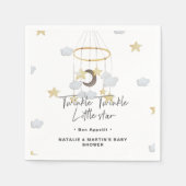 Serviette En Papier Twinkle Twinkle Little Star Baby shower neutre (Devant)