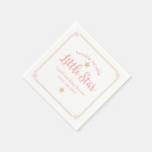 Serviette En Papier Twinkle Twinkle Little Star Baby shower rose or (Coin)