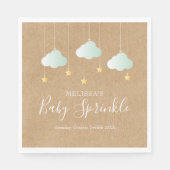 Serviette En Papier Twinkle Twinkle Little Star Baby Sprinkle rustique (Devant)