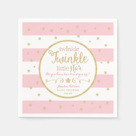 Serviette En Papier Twinkle Twinkle Little Star Party (Devant)