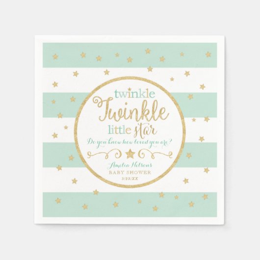 Serviette En Papier Twinkle Twinkle Little Star Party (Devant)