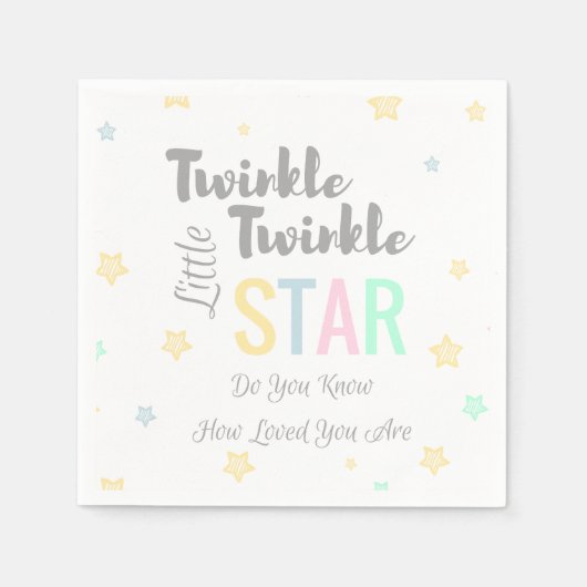 Serviette En Papier Twinkle Twinkle Little Star Thème - Papier Napkins (Devant)