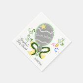 Serviette En Papier Twins Baby shower de bétail jaune et vert bébé (Coin)