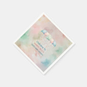 Serviette En Papier Twins Boy and Girl Douche parapluie (Coin)