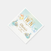 Serviette En Papier Twins Boys Elephant Balloons Baby shower (Coin)