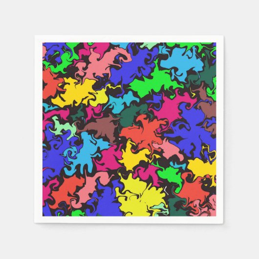 Serviette En Papier Twirl coloré Abstrait / Papier (Devant)