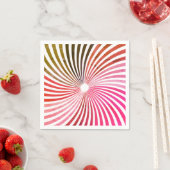 Serviette En Papier Twirl psychédélique en rose (En situation)