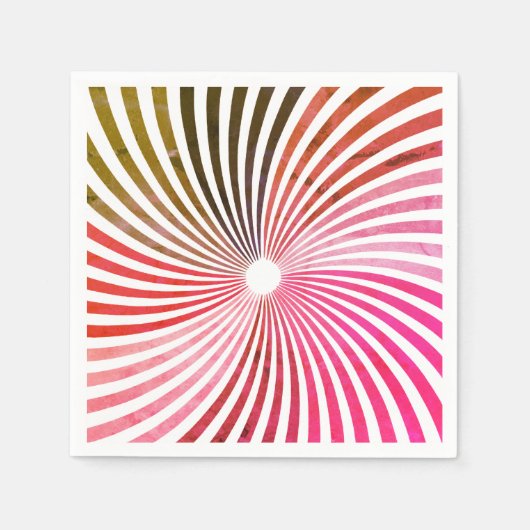 Serviette En Papier Twirl psychédélique en rose (Devant)