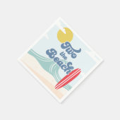 Serviette En Papier Two Beach Surf Beach 2e anniversaire (Coin)