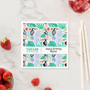 Serviette En Papier TWO-CAN (Toucan) Anniversaire Tropical