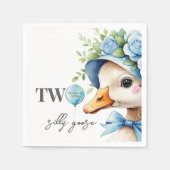 Serviette En Papier Two Silly Goose Boy Birthday (Devant)
