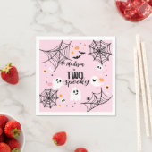 Serviette En Papier Two Spooky Cute Ghost Pink Halloween (En situation)