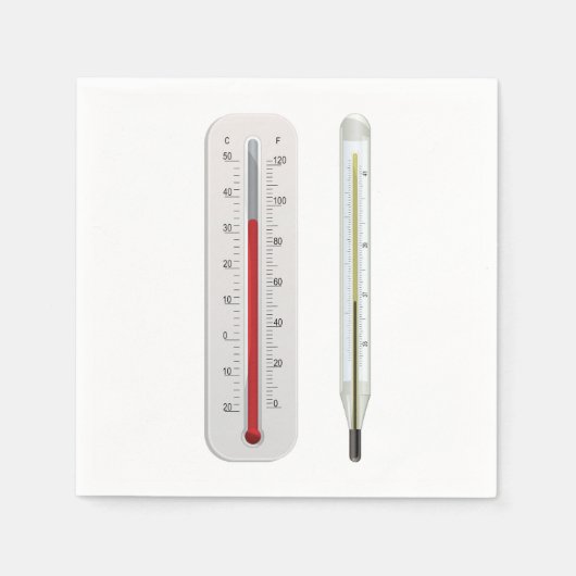 Serviette En Papier Two Thermometers Paper Napkins (Devant)
