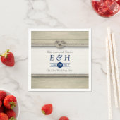 Serviette En Papier Tying The Knot Rustic Beach Wedding (En situation)